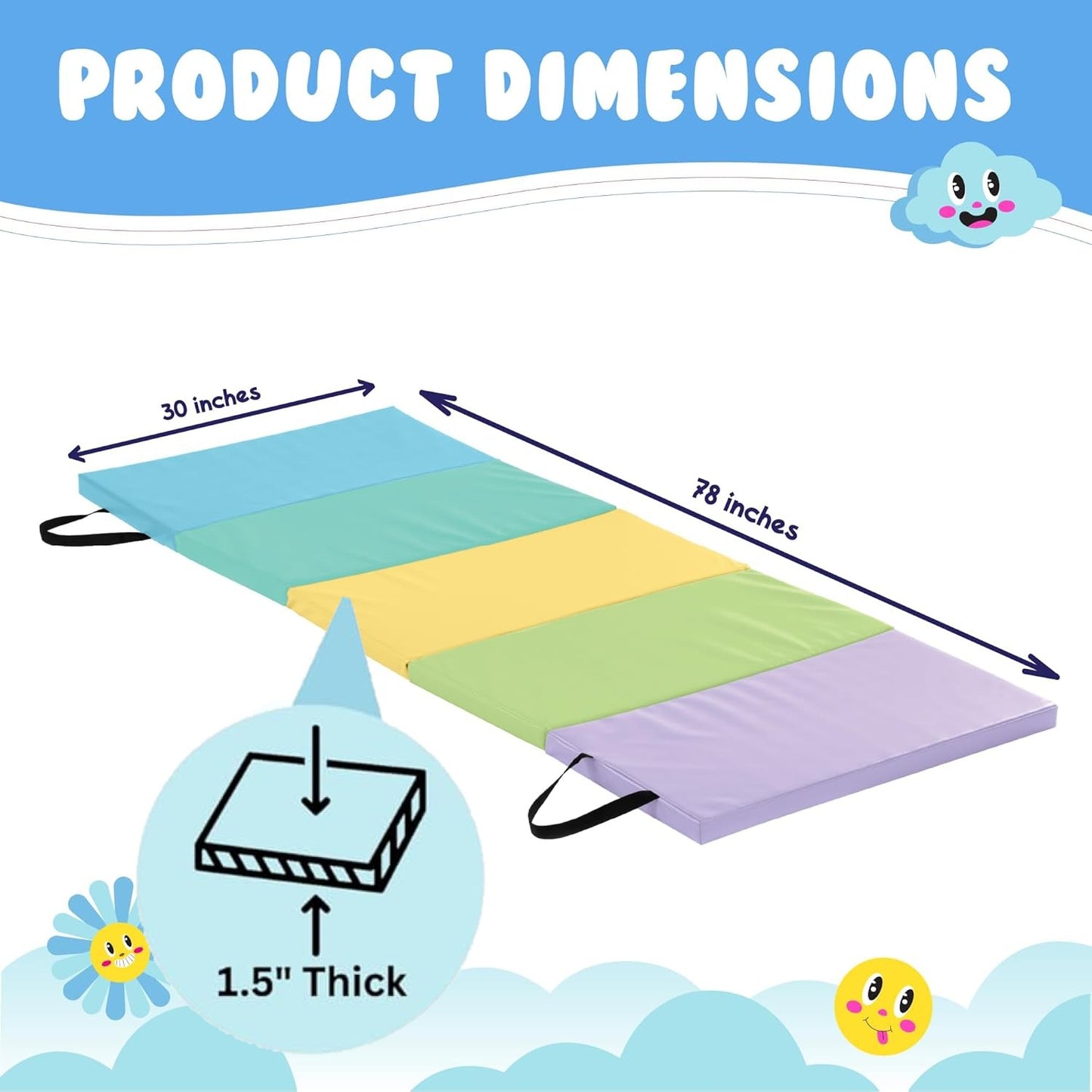 Tumbling Mat for Kids - 1.5" thick