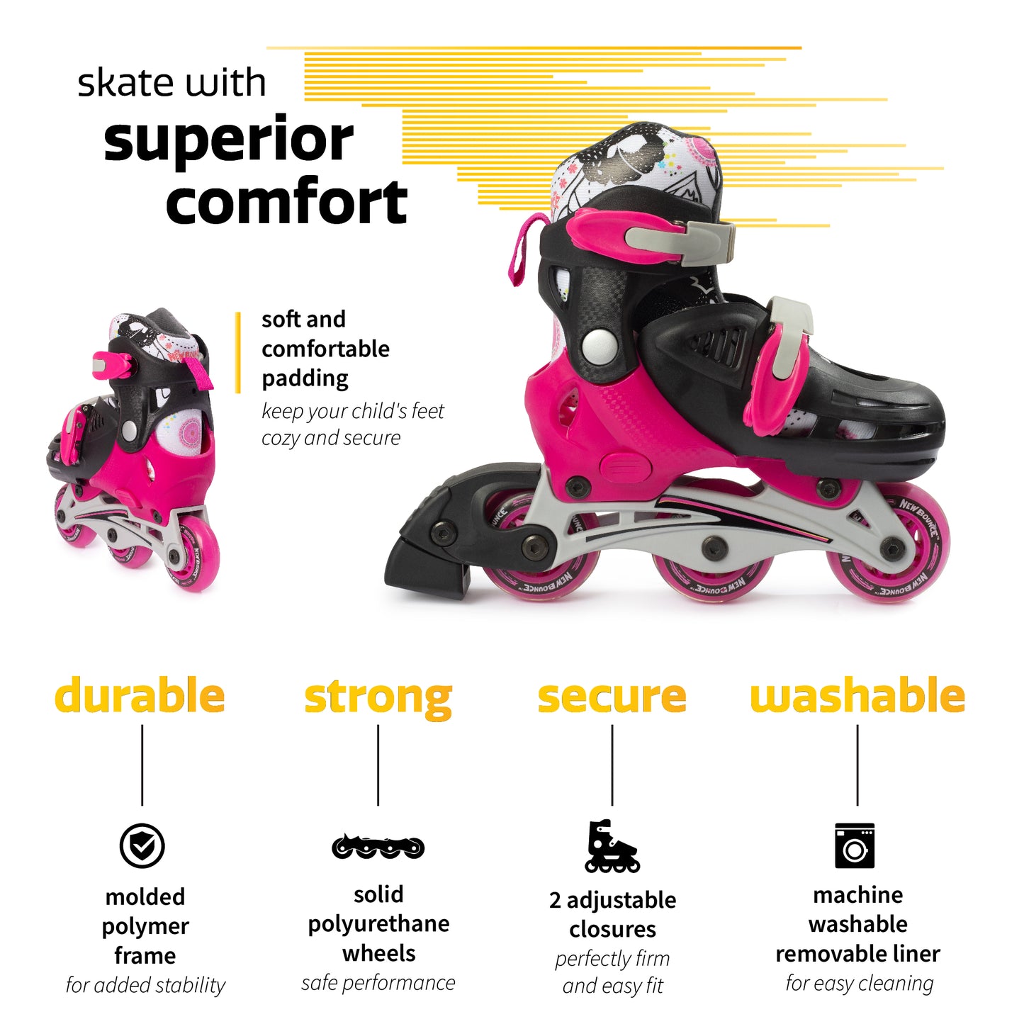 Convertible Roller Skates - 2 in 1