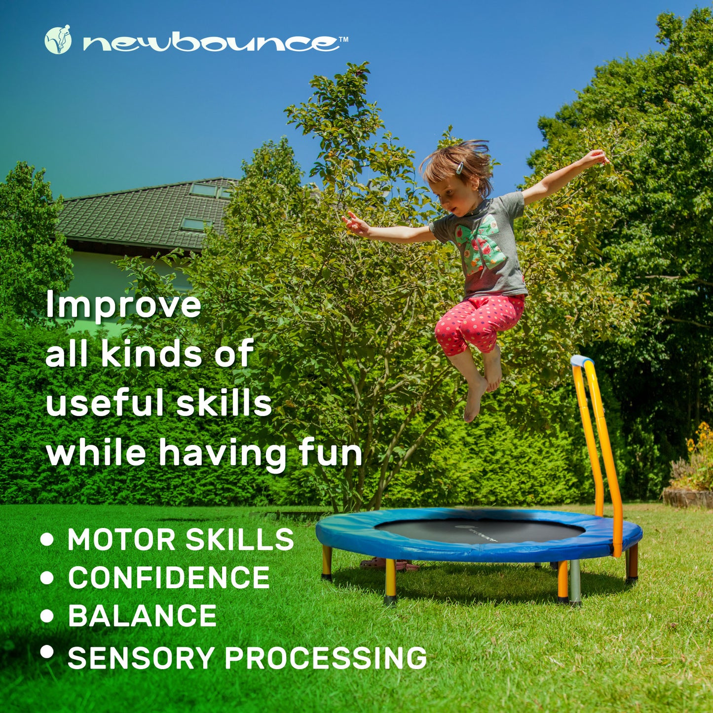 36" Mini Trampoline with Handlebar