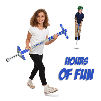 Red & Blue and Black & Grey Pogo Stick Combo