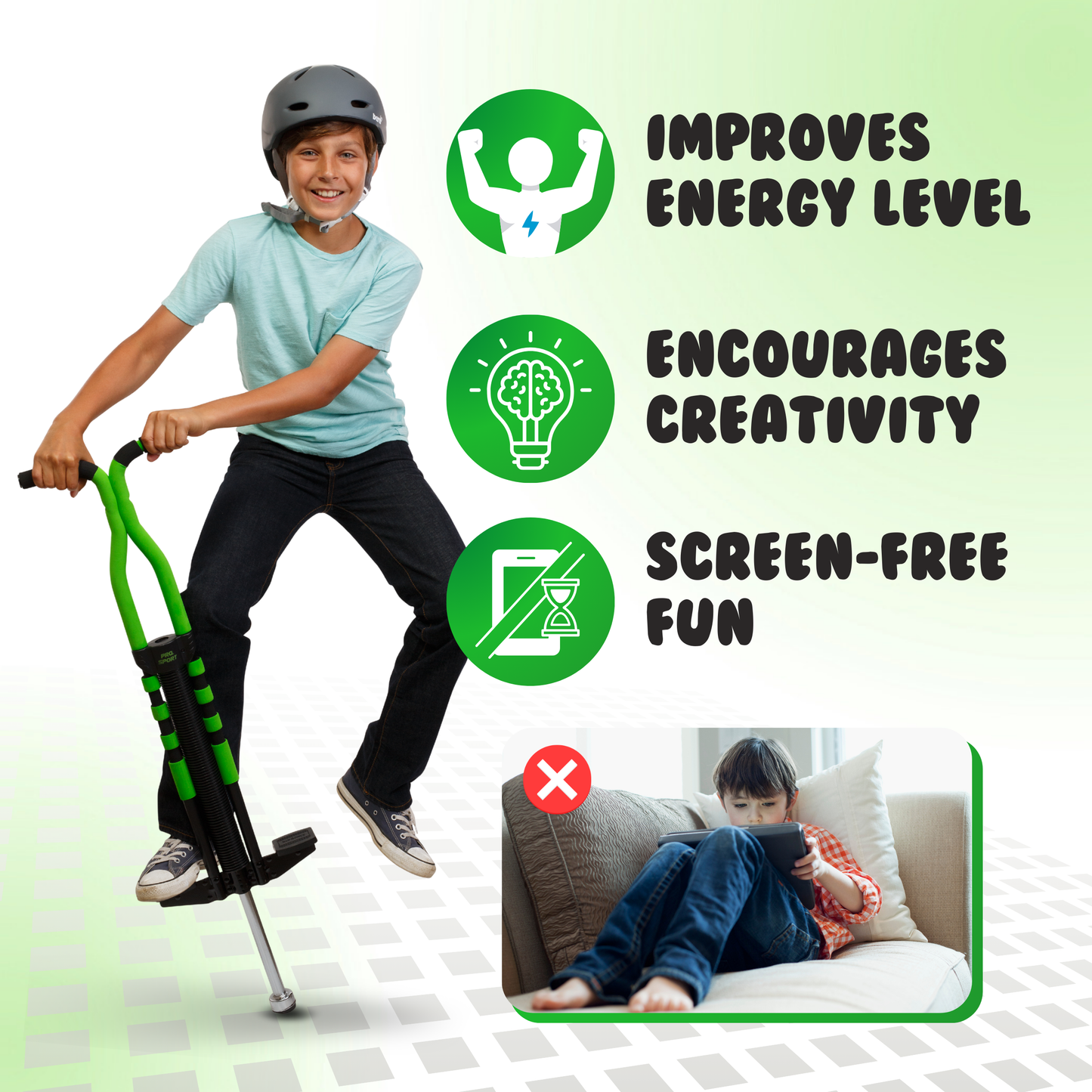 Pro Pogo Stick for Kids Ages 9+