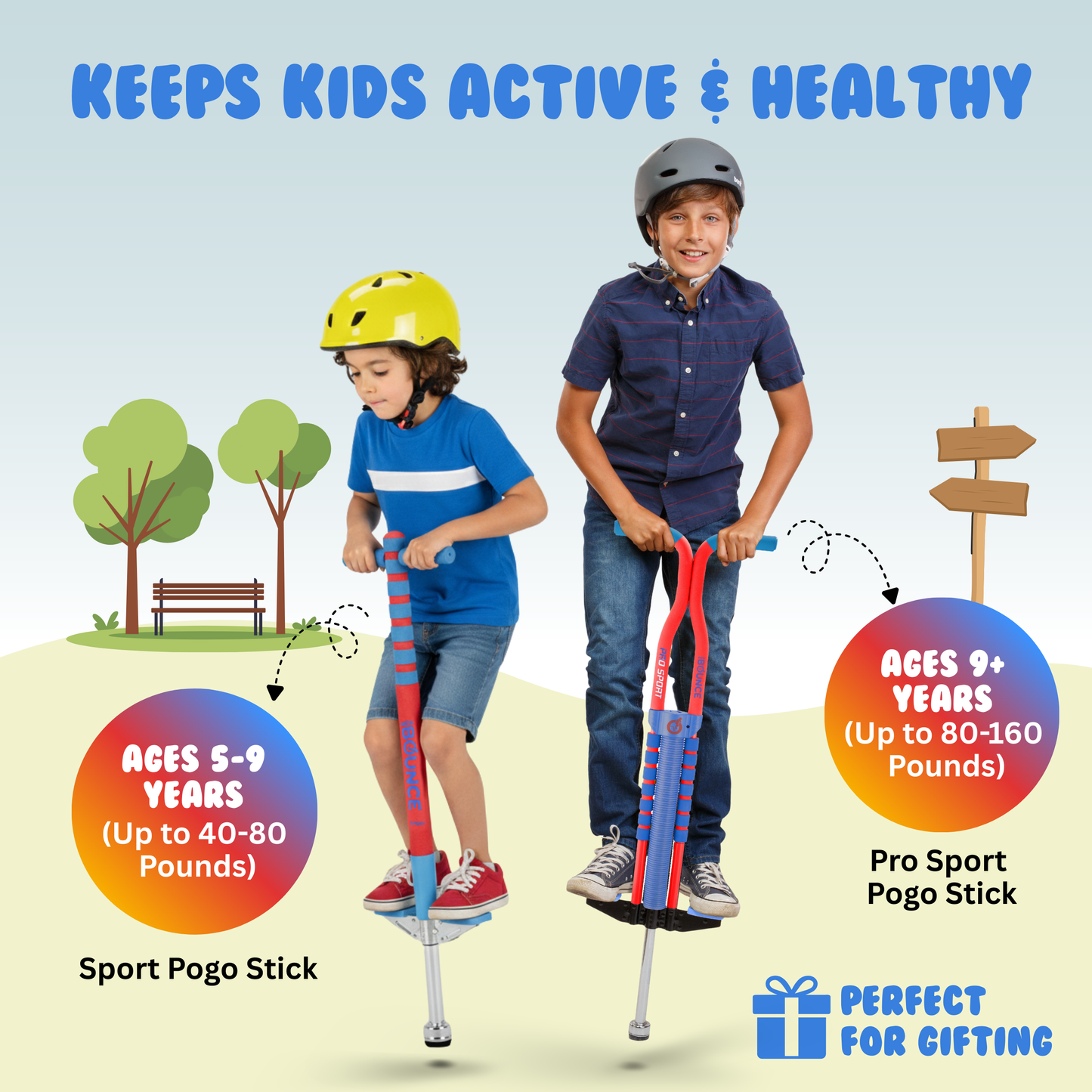Pogo Stick 2 Pack Combo Set (Pro and Sport)