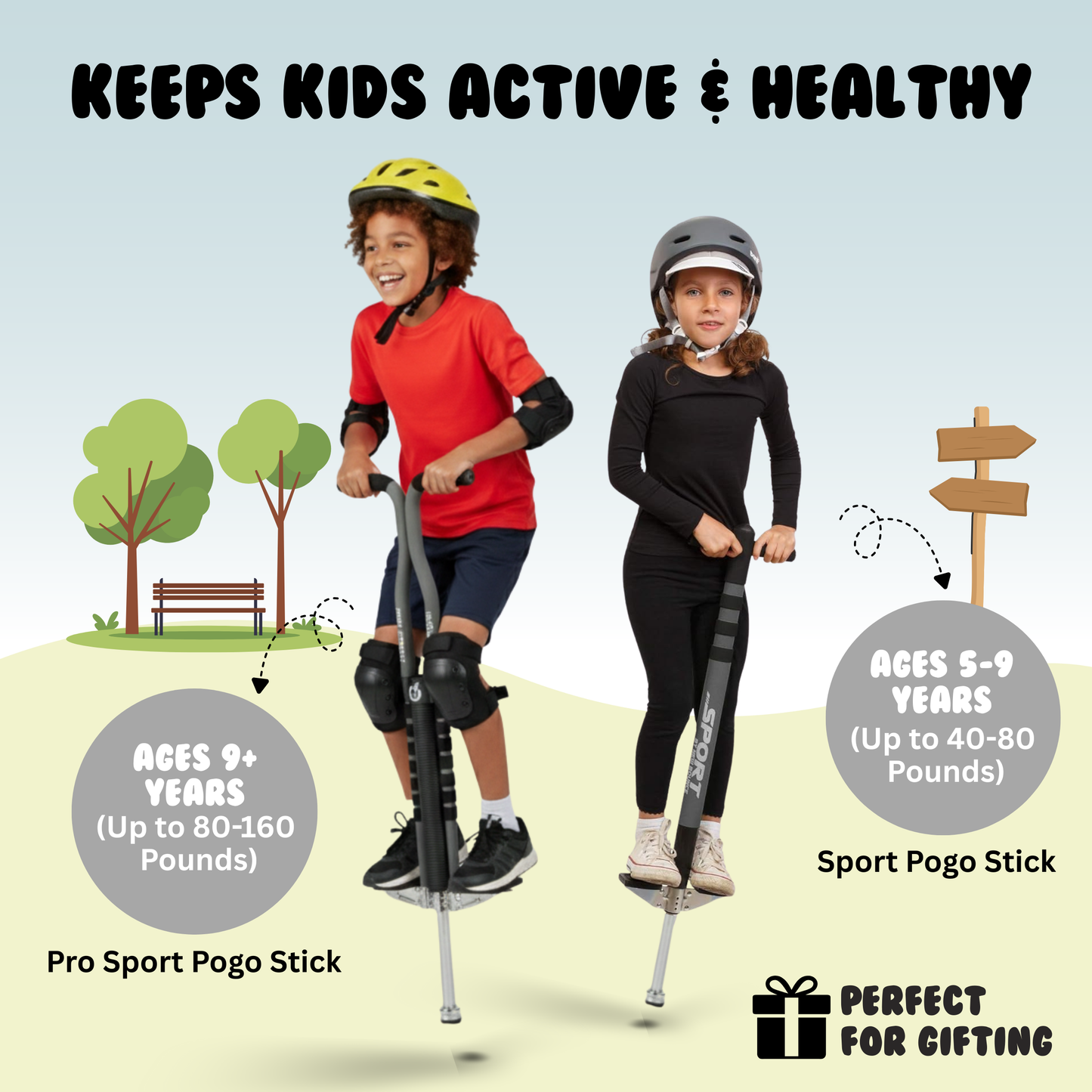 Pogo Stick 2 Pack Combo Set (Pro and Sport)