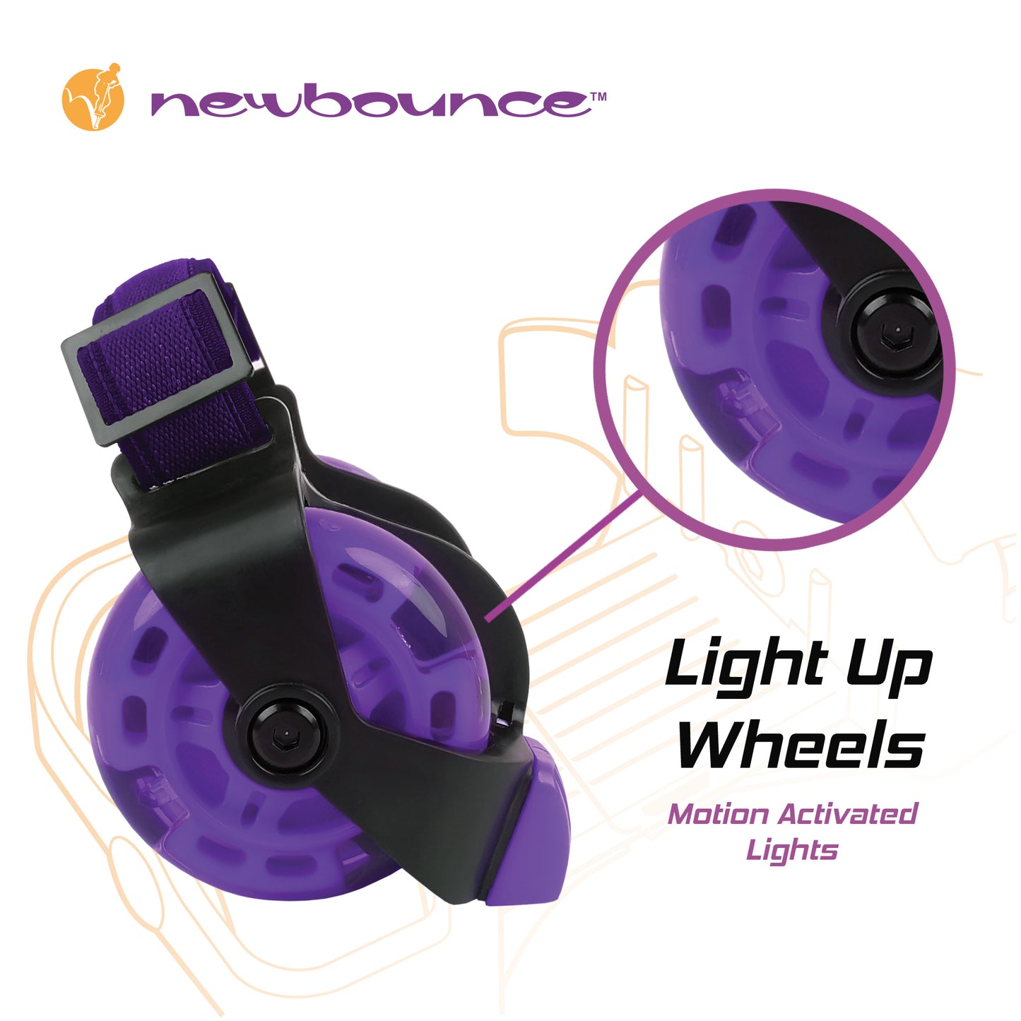 Heel Wheel Skates - With Lights