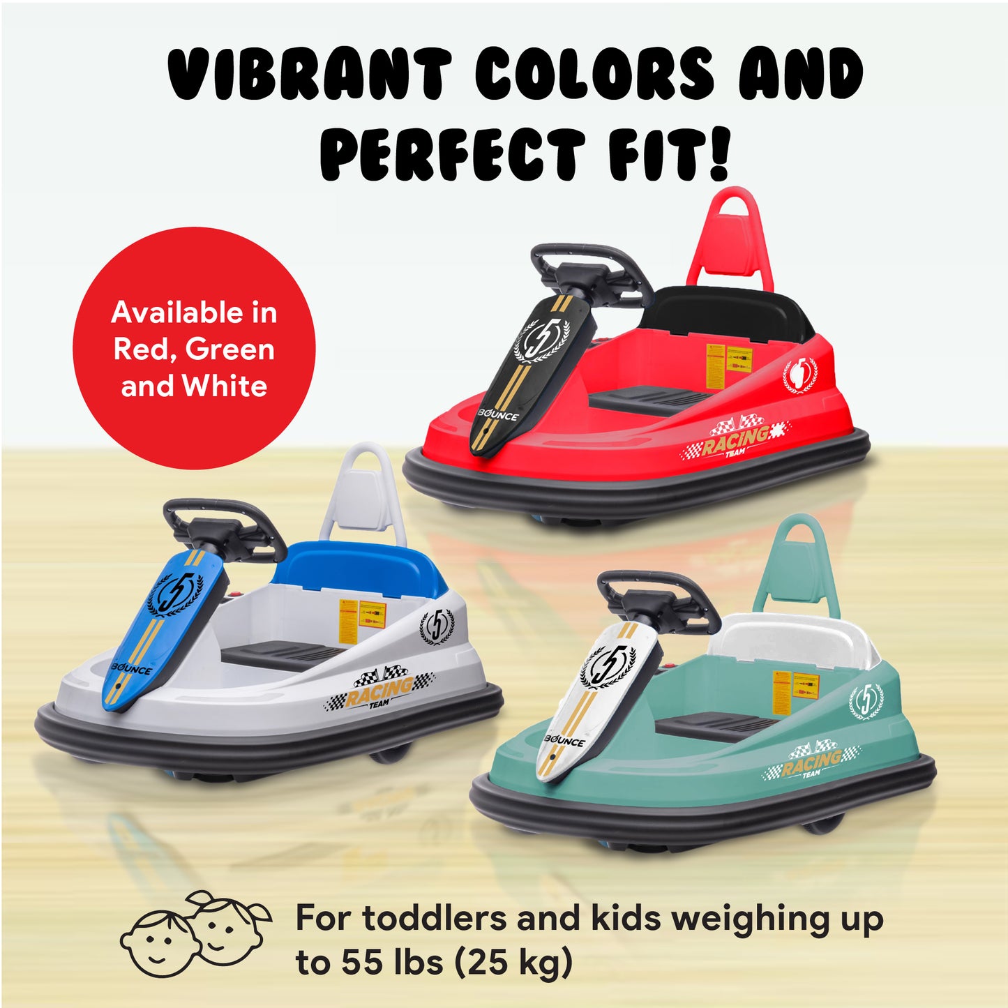 Bumper Car for Toddlers - Ages 1.5-6 Years
