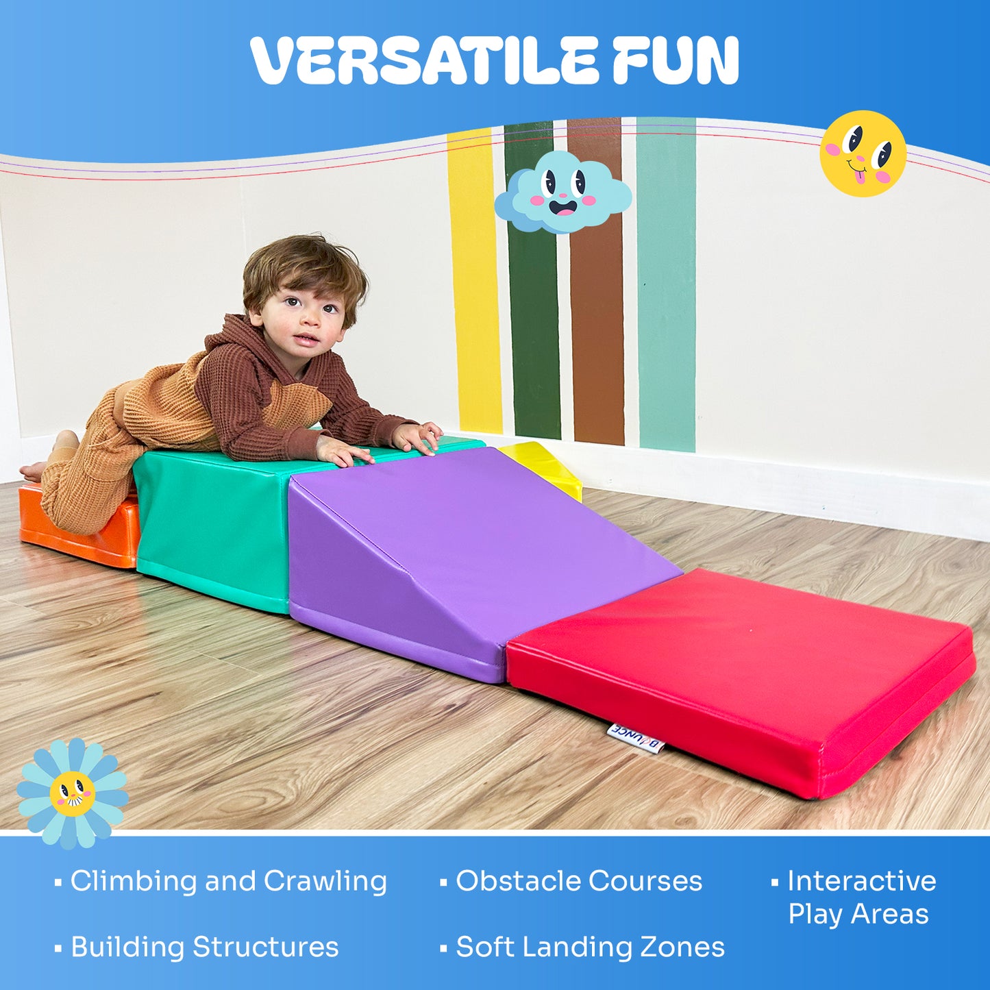Corner Soft Play Set - Toddler Climbing Toys - (5 Pc Set)