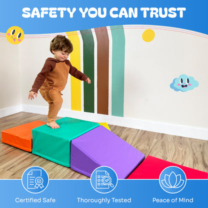 Toddler Climbing Toys - Soft Play Set for Kids (5 Pc Set)