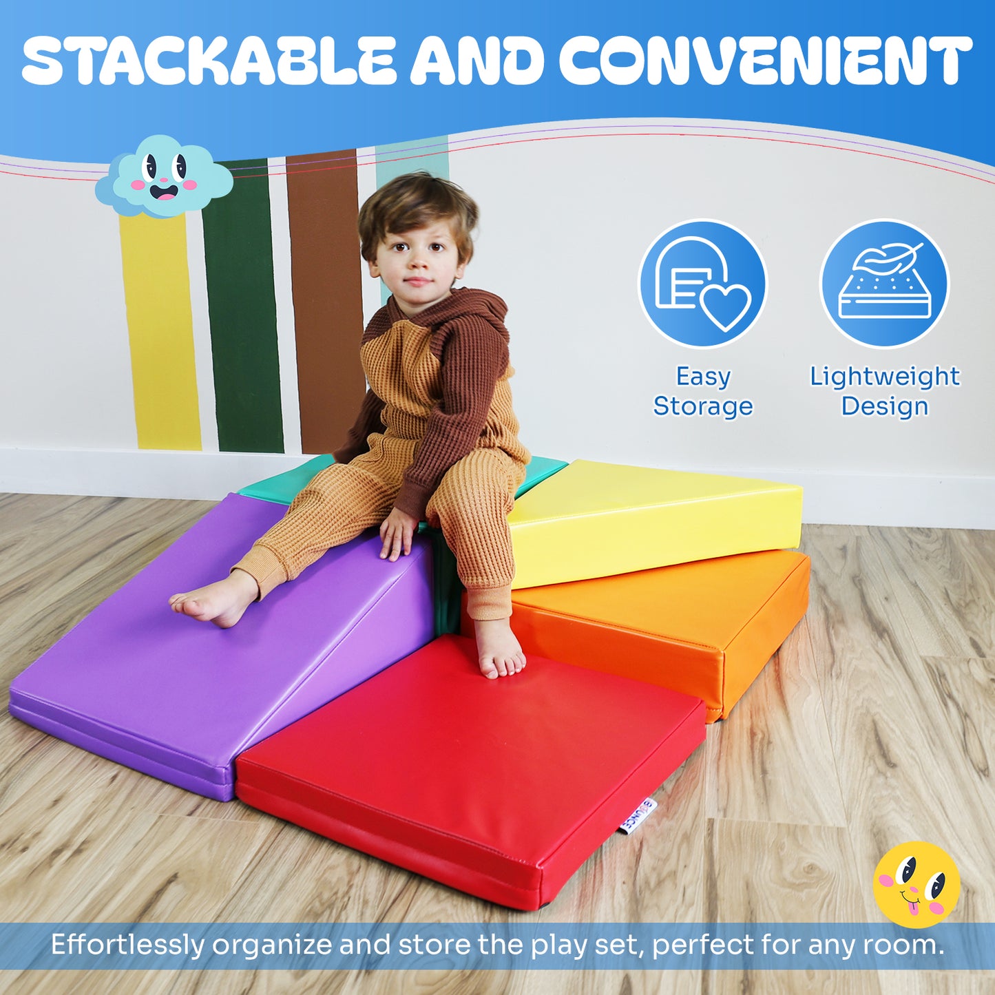 Toddler Climbing Toys - Soft Play Set for Kids (5 Pc Set)