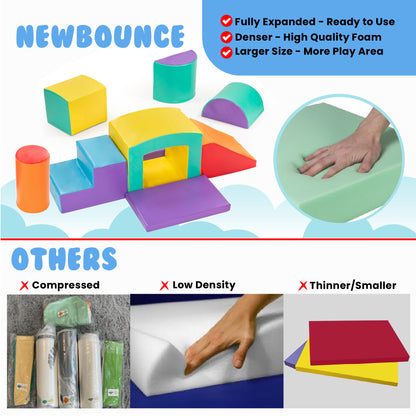 Super Deluxe Soft Play Set - Toddler Climbing Toys - (9 Pc Set)