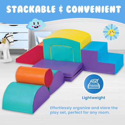 Super Deluxe Soft Play Set - Toddler Climbing Toys - (9 Pc Set)