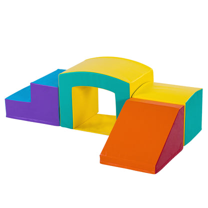 Square Tunnel Soft Play Set  - Toddler Climbing Toys - (4pc Set)