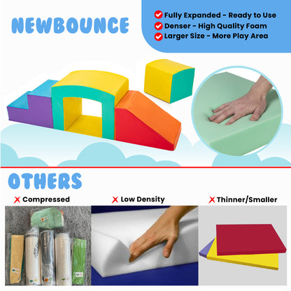 Square Tunnel Soft Play Set  - Toddler Climbing Toys - (4pc Set)