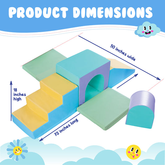 Pastel Deluxe Soft Play Set - 6pc Set