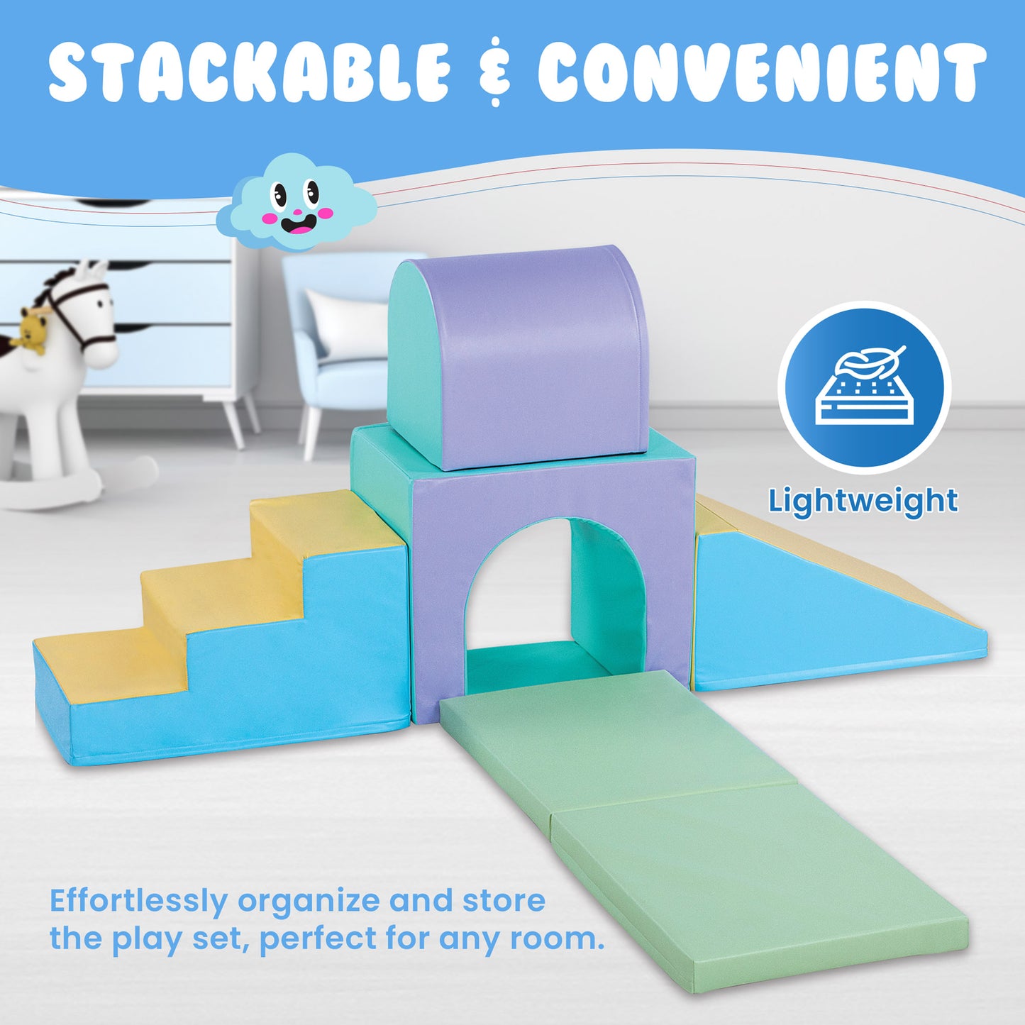 Pastel Deluxe Soft Play Set - 6pc Set
