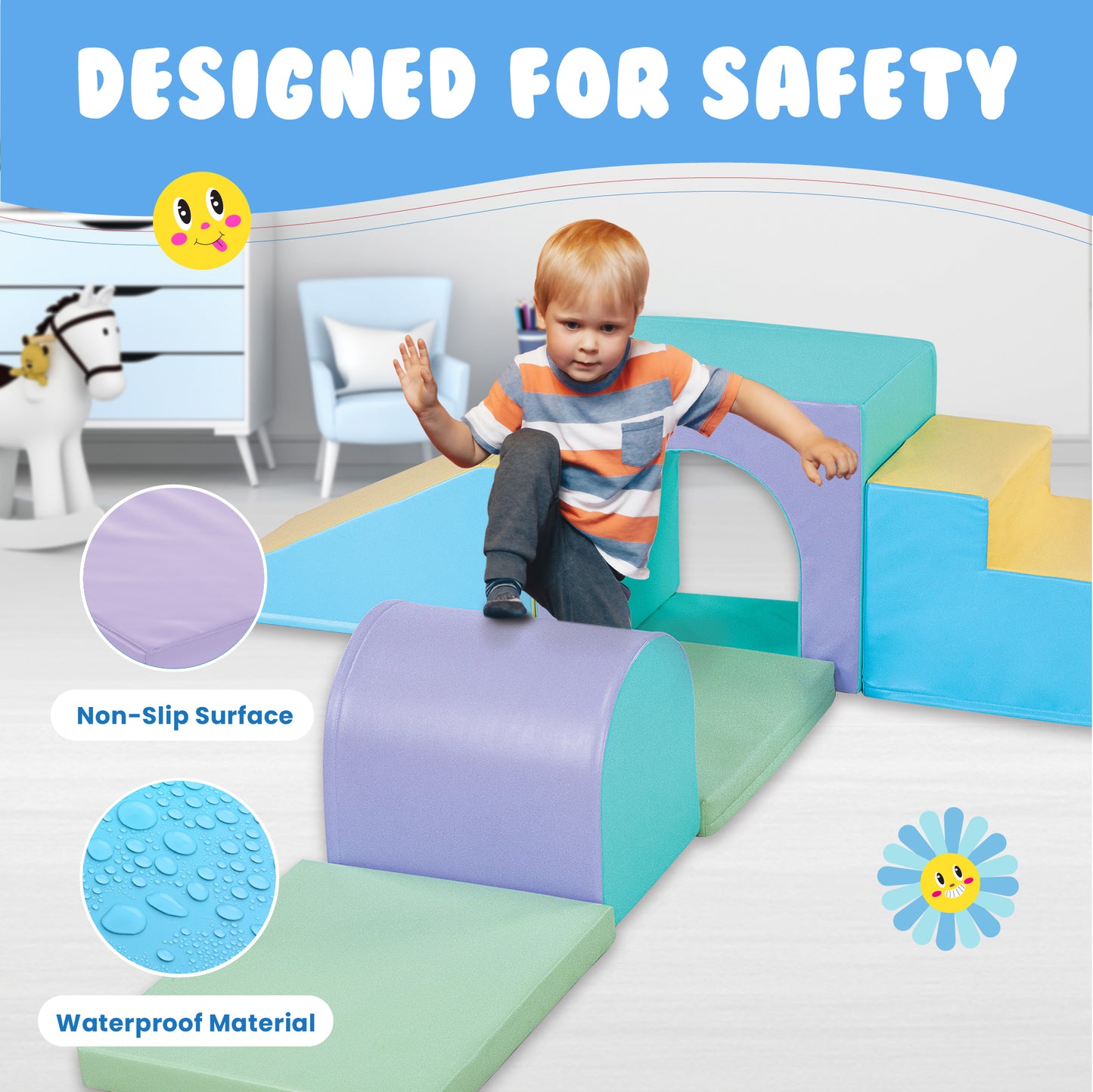 Pastel Deluxe Soft Play Set - 6pc Set