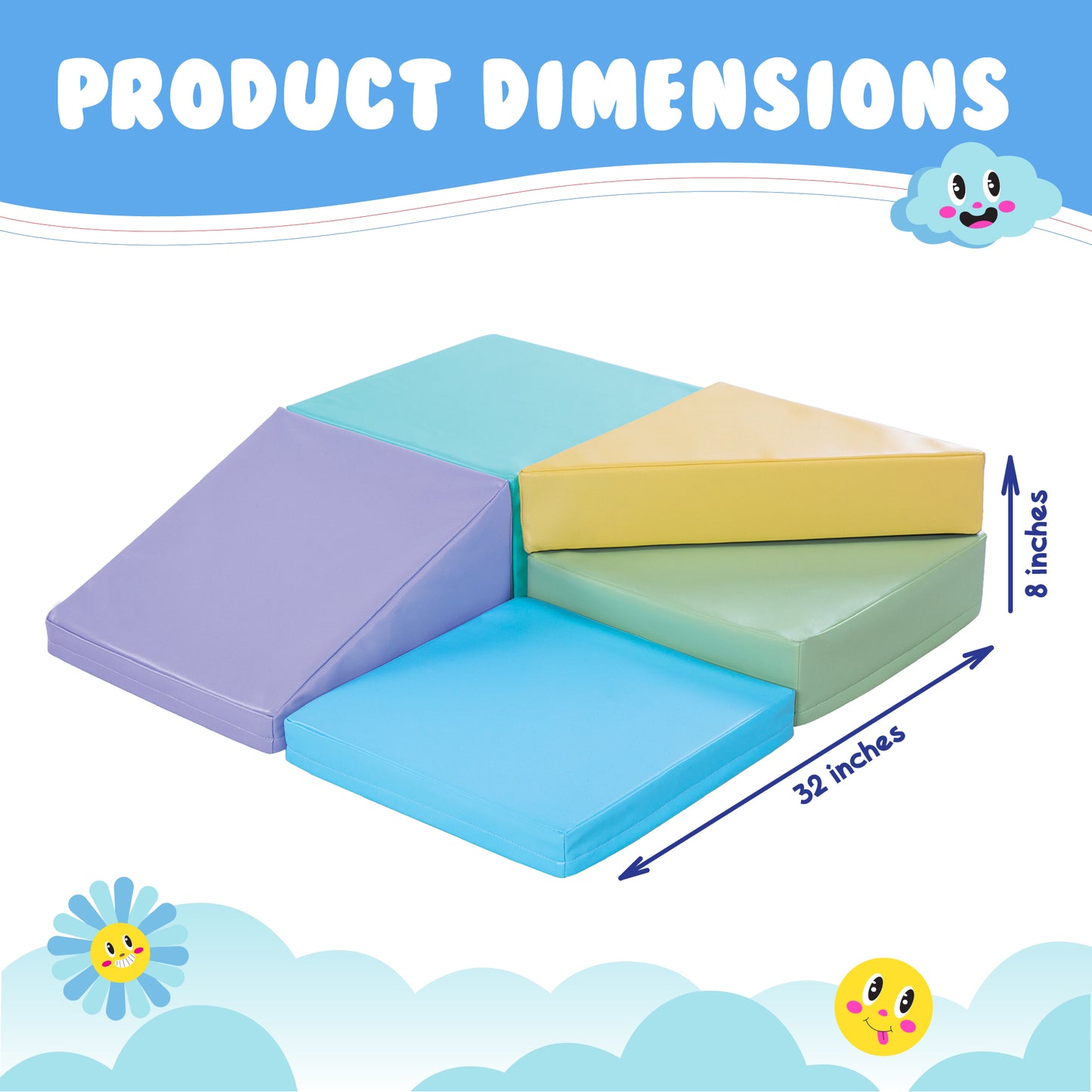Pastel Corner Climber Set - 5pc Set