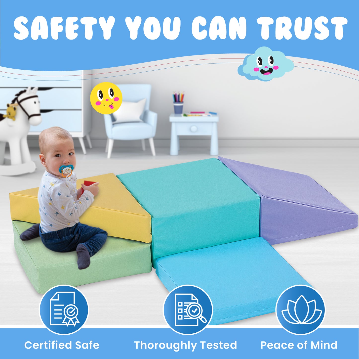 Pastel Corner Climber Set - 5pc Set