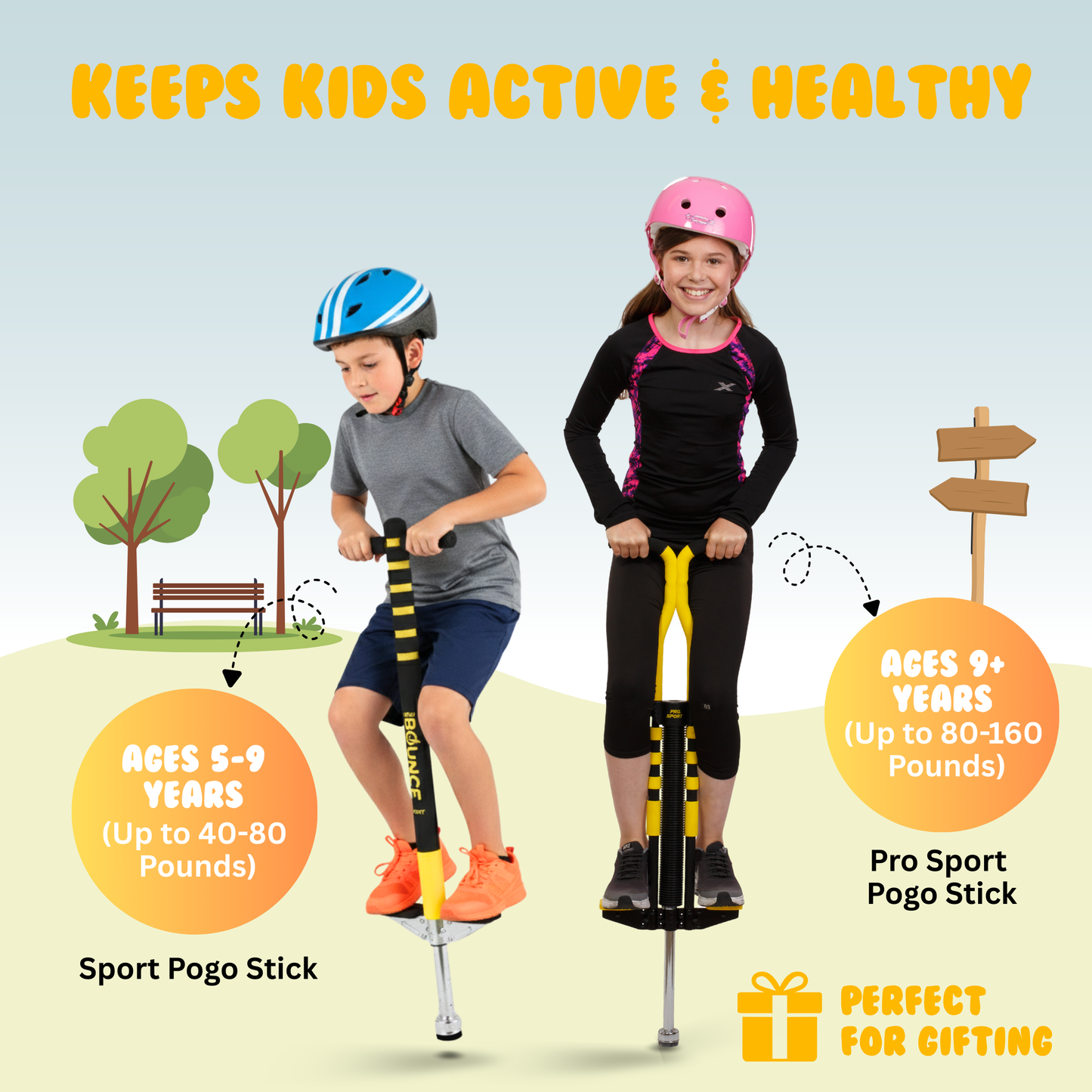 Pogo Stick 2 Pack Combo Set (Pro and Sport)