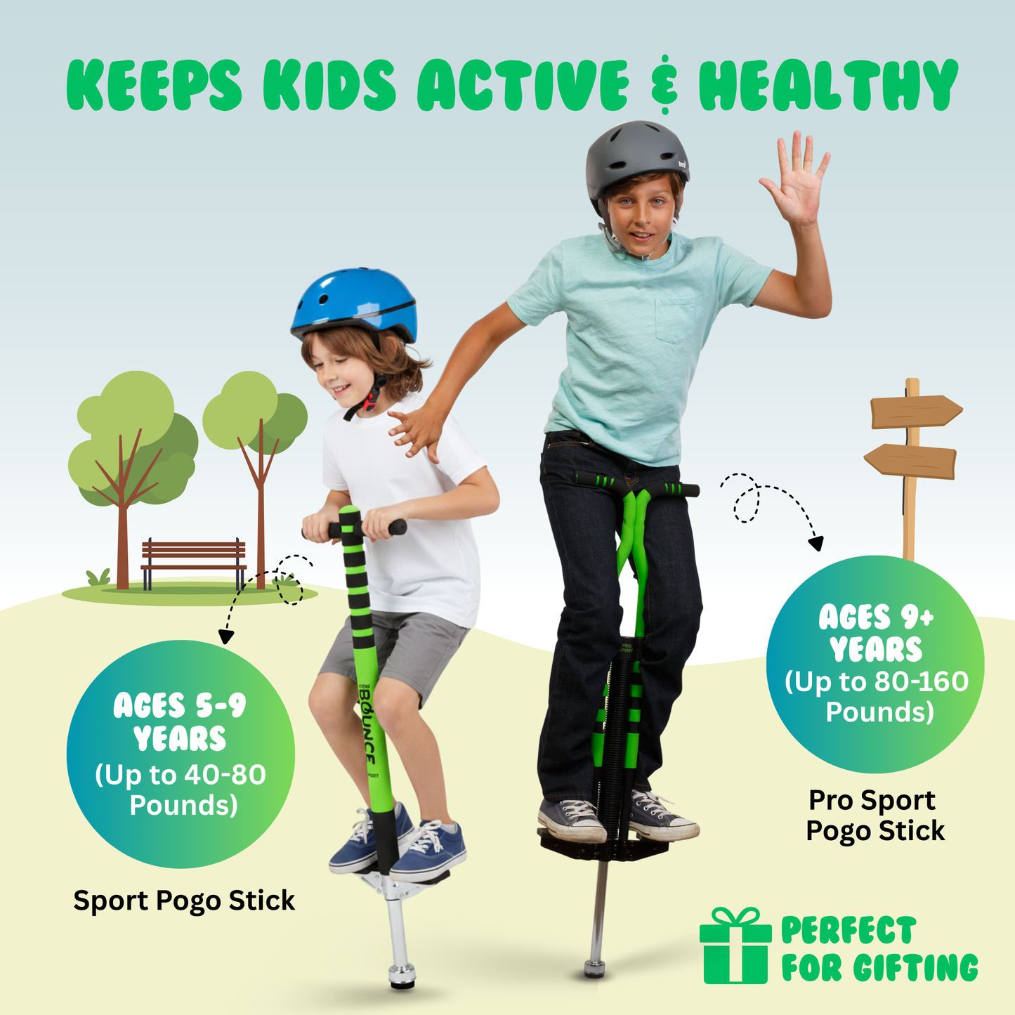 Pogo Stick 2 Pack Combo Set (Pro and Sport)