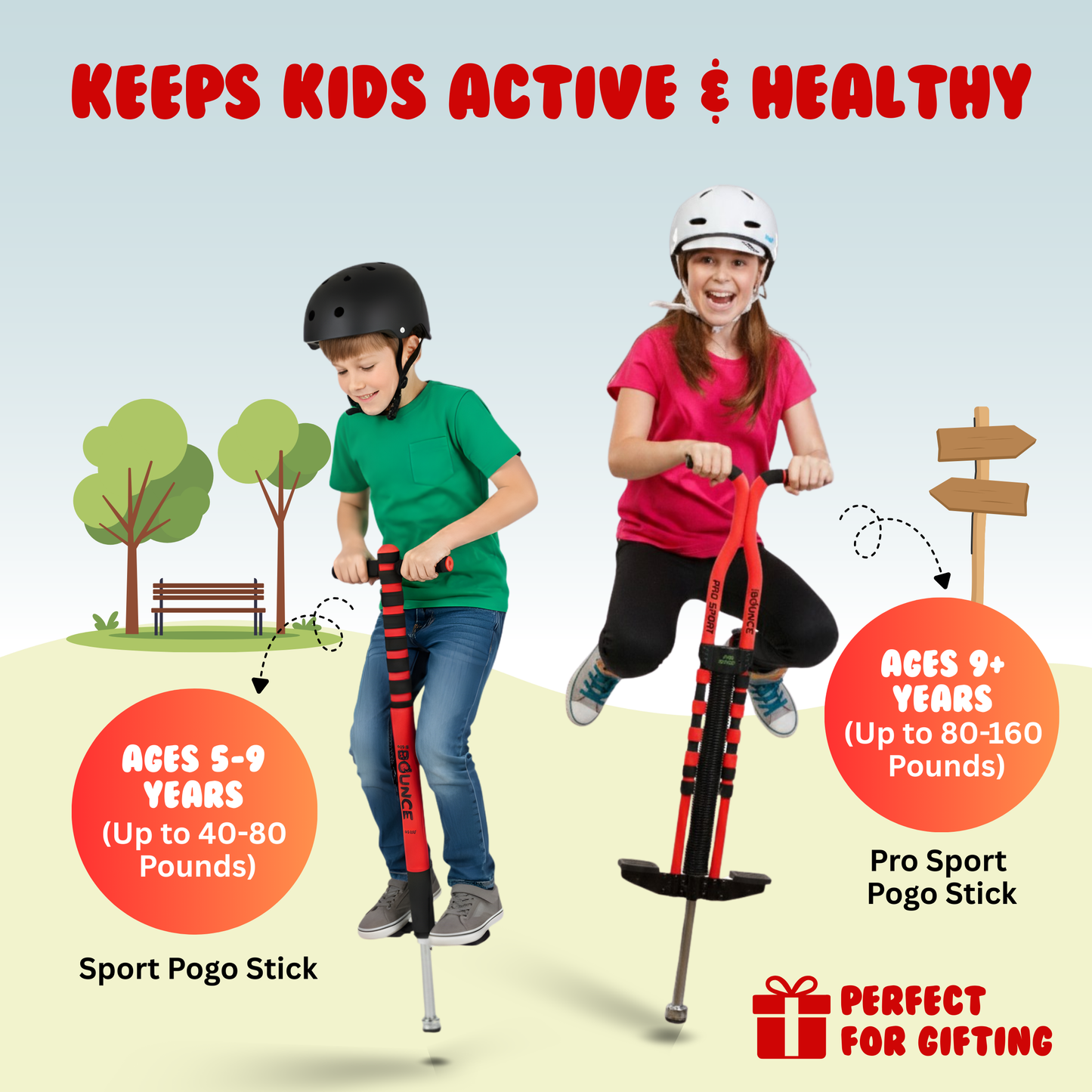Pogo Stick 2 Pack Combo Set (Pro and Sport)