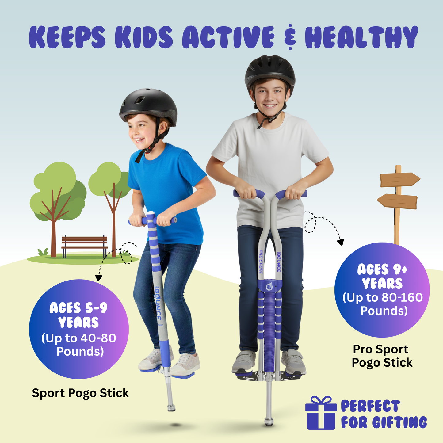 Pogo Stick 2 Pack Combo Set (Pro and Sport)