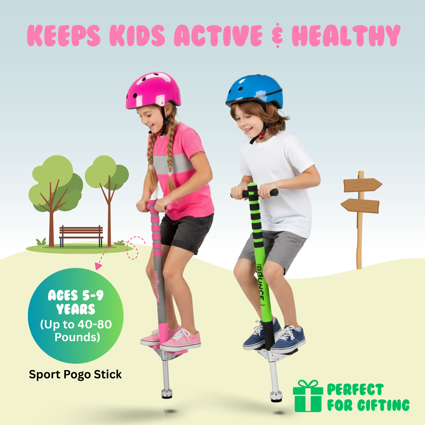 Pogo Stick 2 Pack Combo Set (Pro and Sport)