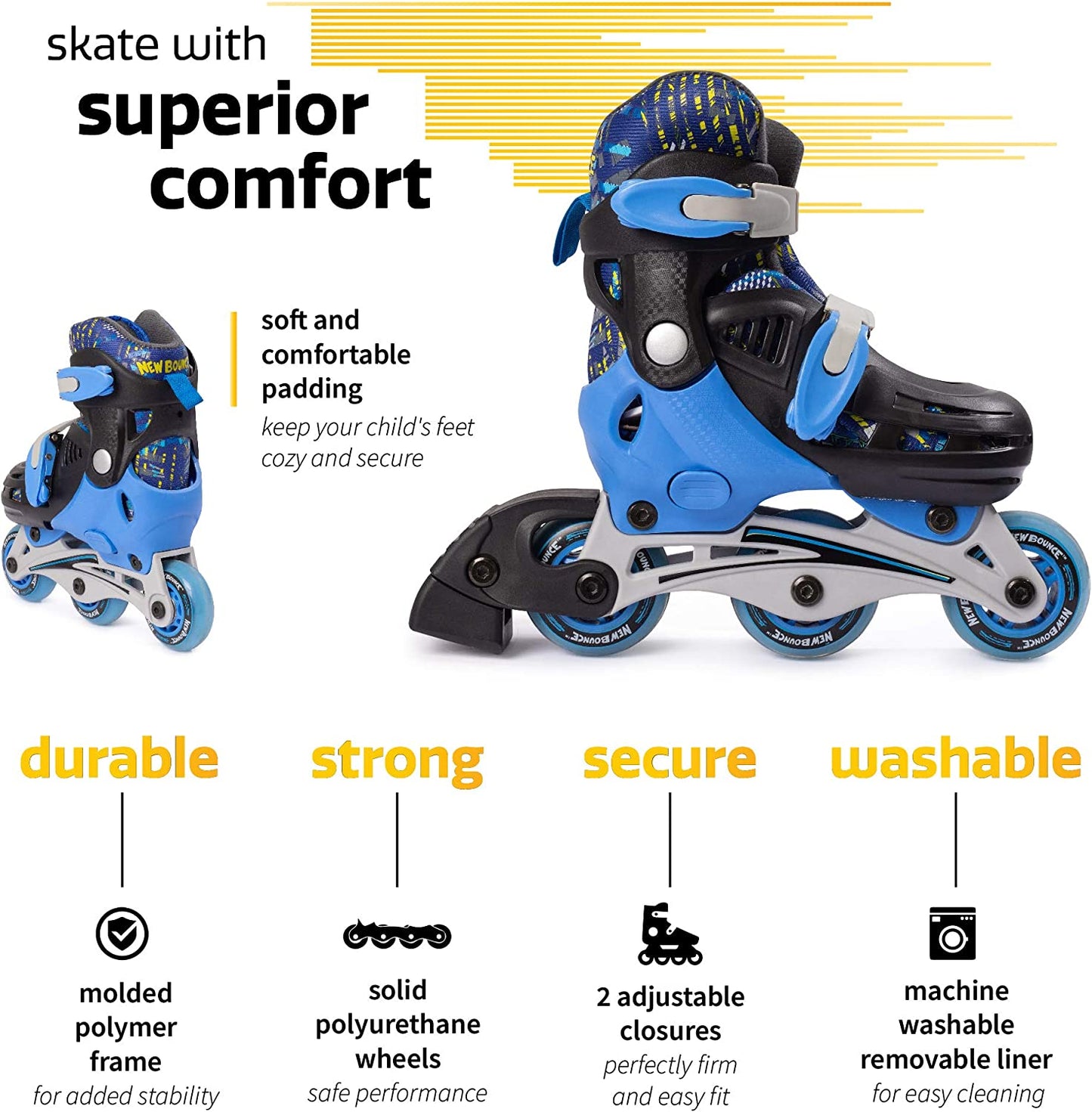 Convertible Roller Skates - 2 in 1
