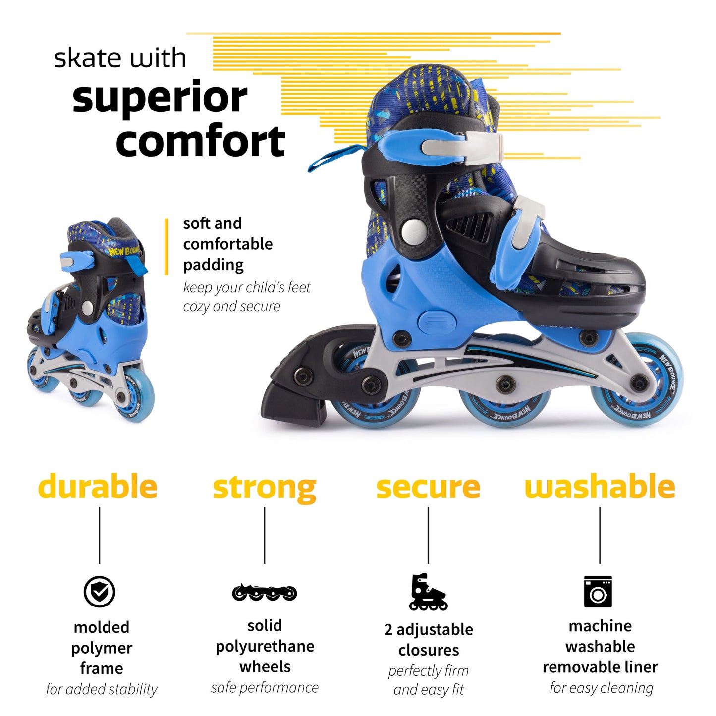 Convertible Roller Skates - 2 in 1