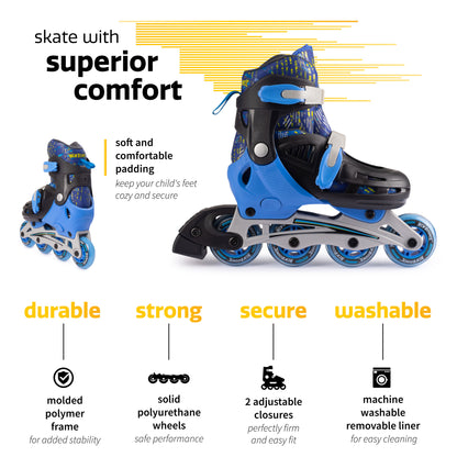 Adjustable Inline Skates - Blue