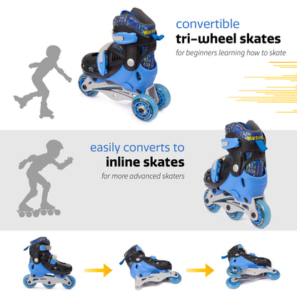 Convertible Roller Skates - 2 in 1