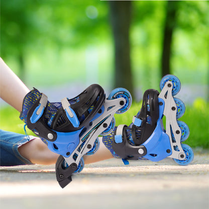 Adjustable Inline Skates - Blue