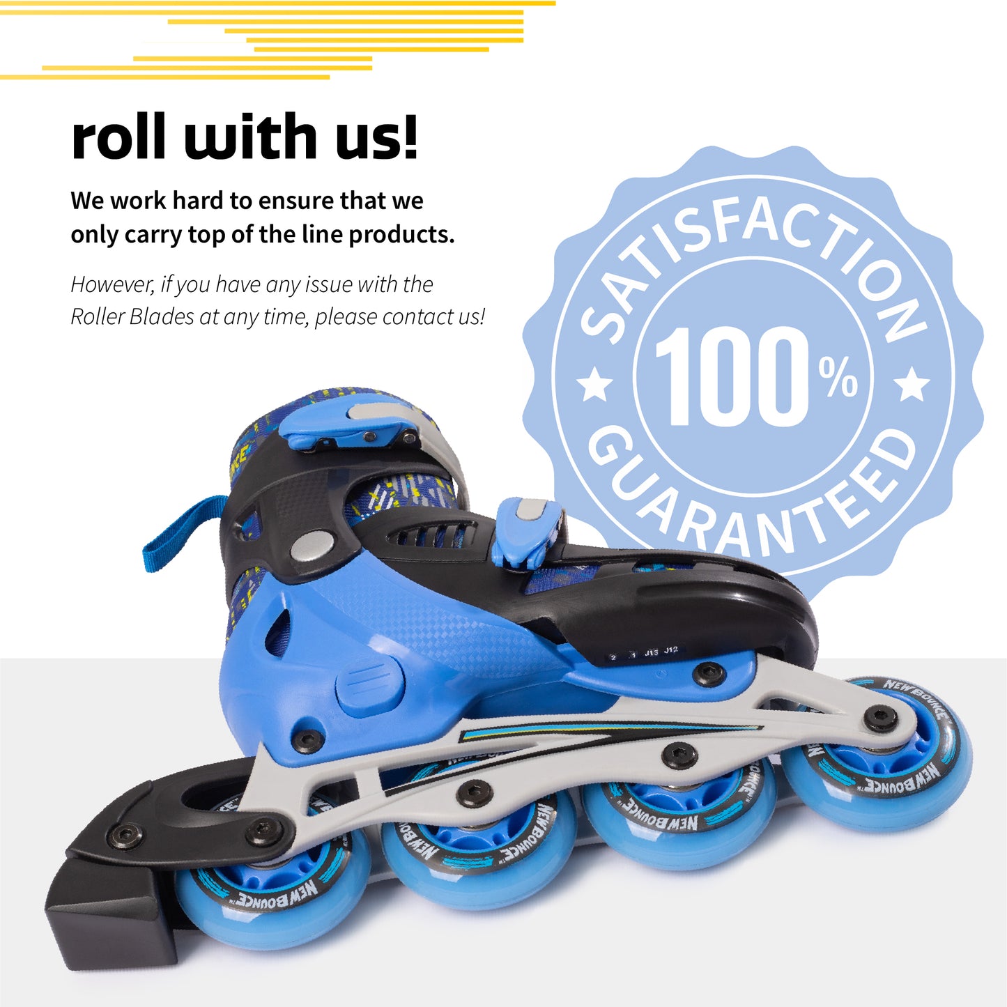 Adjustable Inline Skates - Blue