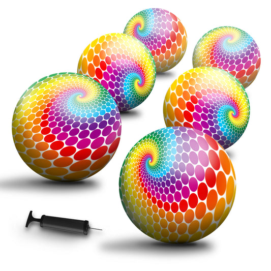 8.5" Polka Dotted Swirl Balls - Set of 6